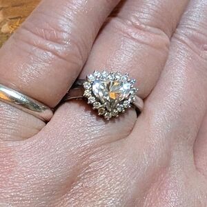 Staur 3.5ct Earth Grown Lab Diamond Heart Engagement Ring